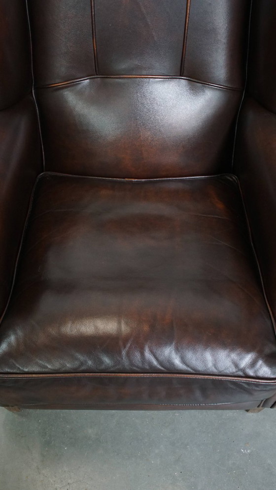 Image 1 of 2x Rundleren Oorfauteuil in Engelse Stijl