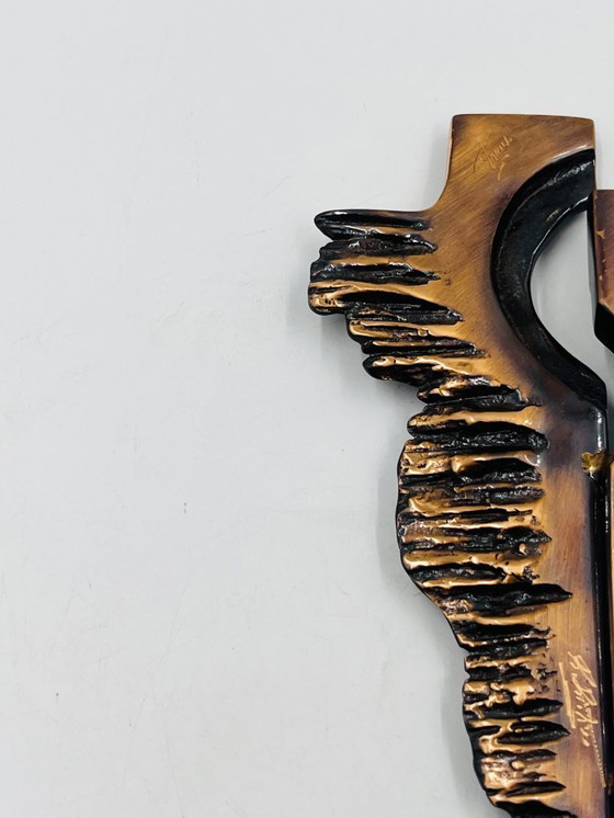 Image 1 of Brutalist bronze crucifix