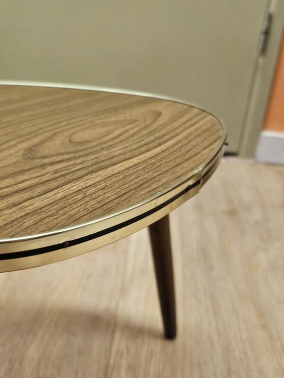 Vintage Plant Table Formica Table Side Table, Wood, Brown (photo 4 of 6)