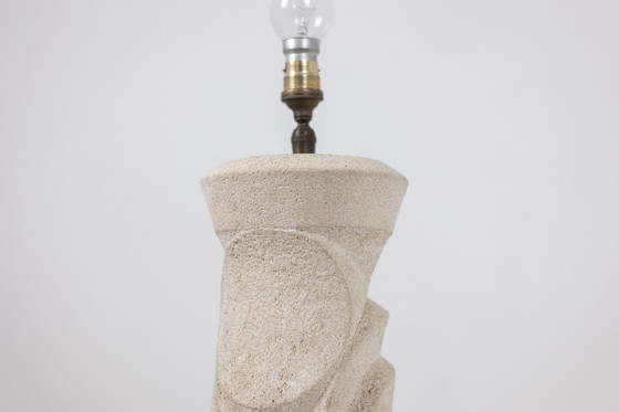 Image 1 of Lampada in pietra intagliata, anni '70
