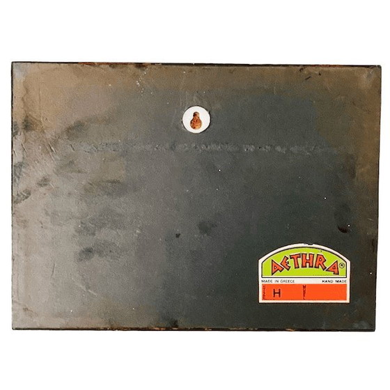 Image 1 of Targa da muro greca d'epoca di metà secolo, smalto su rame, dipinto AETHRA, anni '70