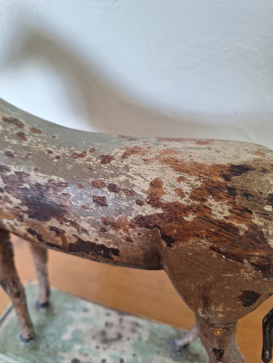 Image 1 of Figurine vintage en bois cheval