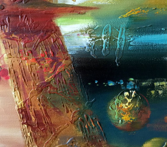 Original Oil Painting Abstract Expressionism Summer – Paintings & Drawings, Canvas (photo 9 of 13)