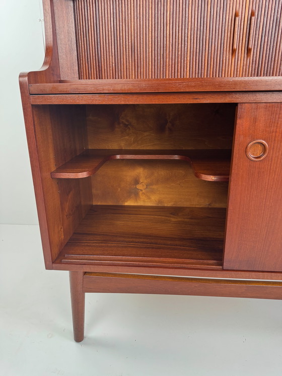Image 1 of Johannes Sorth for Nexø Møbelfabrik Bornholm Bookcase with Writing Desk