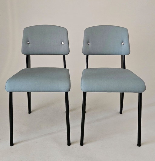 Pair of Vitra Standard SR Chairs by Jean Prouvé – Iwill 17 Green – Near Mint Condition