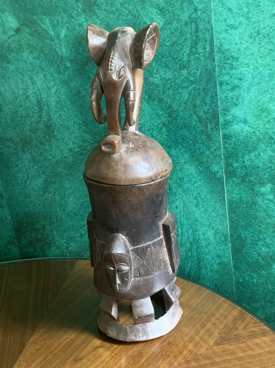 Zeldzaam Koninklijk Baoulé Orakel "Mounu" – Olifant van Dualiteit – 53cm – Beeldhouwkunst, Wood (photo 2 of 26)