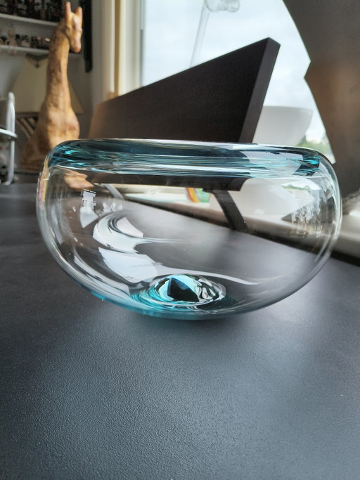 Holmegaard 'Provence' schaal – Per Lütken – Aqua / Lichtblauw (26 cm)Beschrijving