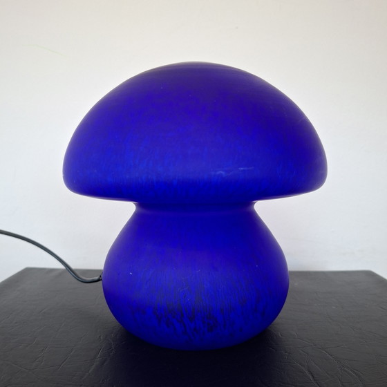 Image 1 of Atmospheric vintage glass mushroom table lamp
