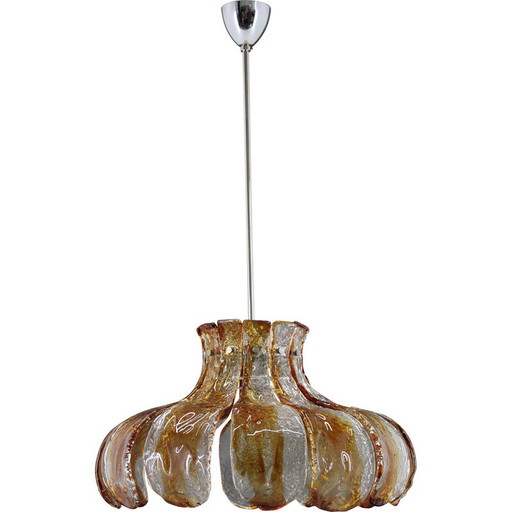 Vintage Murano glazen kroonluchter van Carlo Nason voor Mazzega, Italië 1970