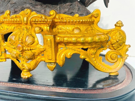 Image 1 of Reloj antiguo bajo cúpula * siglo XIX *