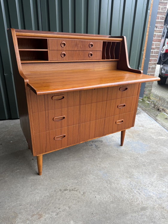 Image 1 of Vintage Musterring Möbel Secretaire Uitschuifbaar Blad