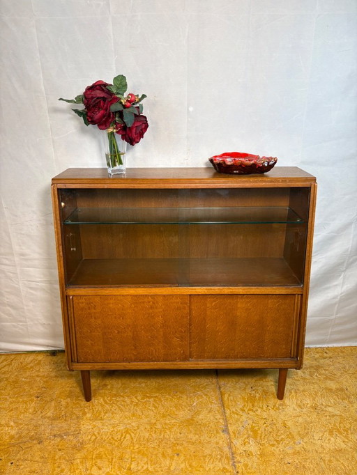 Mid-Century Retro Vintage Oak Display Cabinet by G Plan – Brandon Range   Compact Design • Sliding Doors • Iconic British Mid-Ce