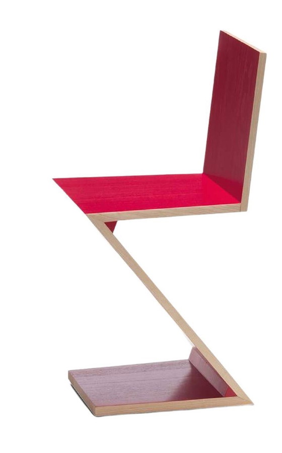 Image 1 of Chaise Zig Zag par Gerrit Rietveld pour Cassina