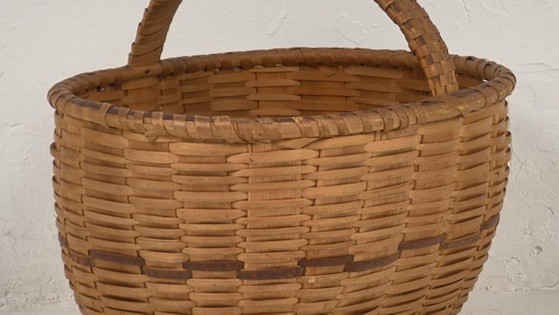 Corbeille à fruits antique (env. 1930), Objets déco, Osier, Marron, Rustic (photo 3 sur 12)