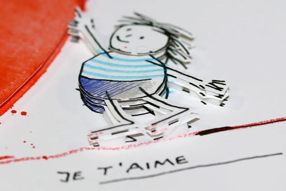 Image 1 of Schlote, Wilhelm - Je T'Aime - Construcción 3D - firmado a mano