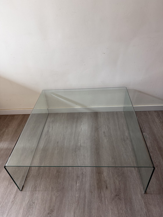 Image 1 of Waterfall table glass coffee table