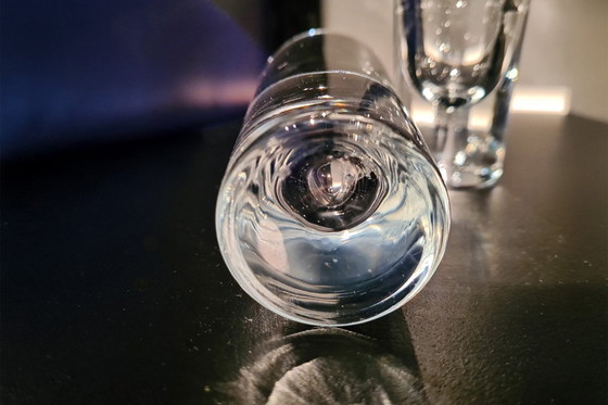 Image 1 of Murano-14 Carlo Moretti Italy heavy aperitif bar Bullet drinking glasses