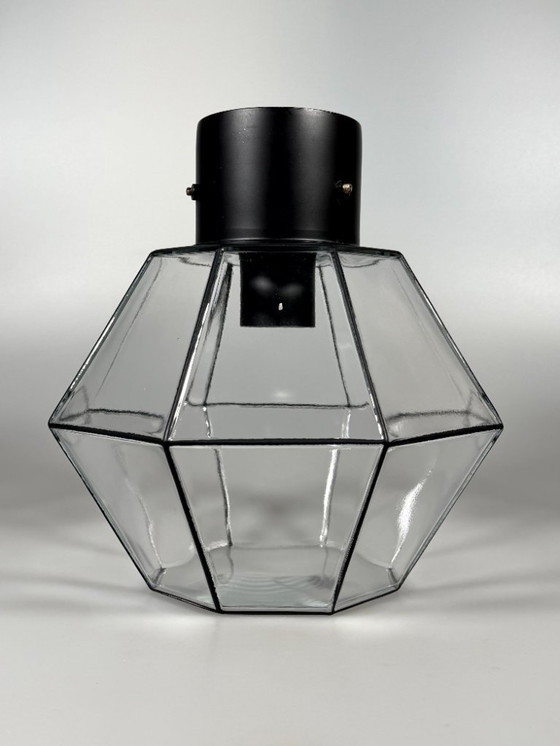 Image 1 of 1960s/70s Plafoniere ceiling lamp by Glashütte Limburg, Germany, Space Age