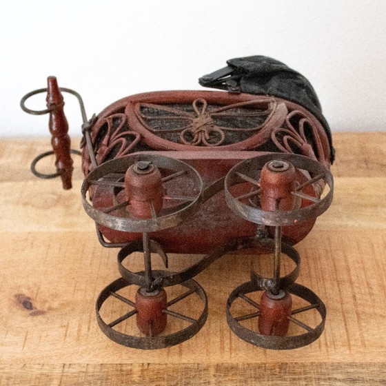 Image 1 of Antique Victorian-style doll pram