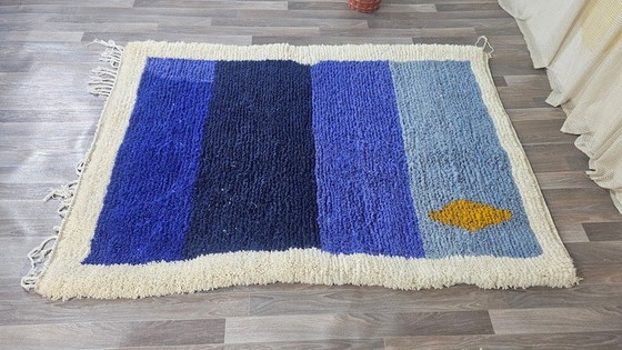 Image 1 of Alfombra tradicional de pura lana natural de 140 x 260 cm.