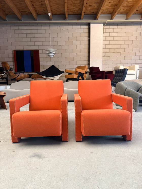 Fauteuil Cassina Utrecht, Gerrit Rietveld (stock: 2), Textile, Bois, Orange (photo 7 sur 15)