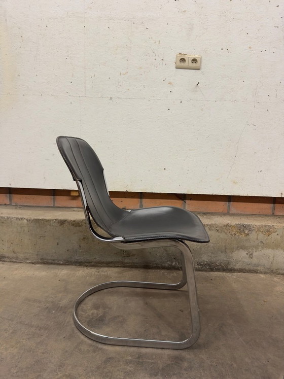 4 Stoelen Willy Rizzo – Kuipstoelen, Chrome (photo 4 of 6)