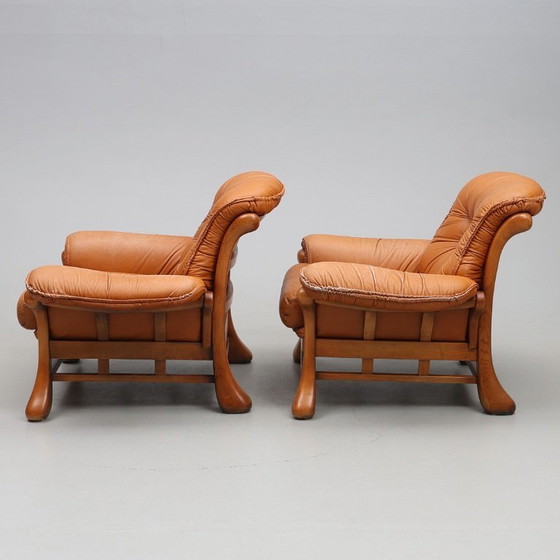 Image 1 of Leather Seating Set, 3 Pieces 
