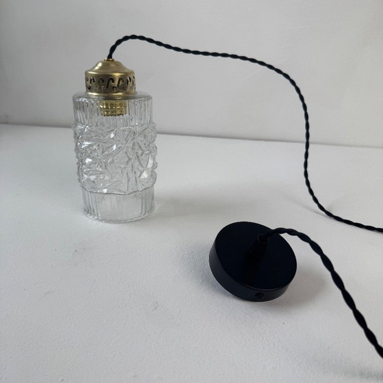 PAIR OF VINTAGE GLASS PENDANTS – Pendant lamps (photo 2 of 8)