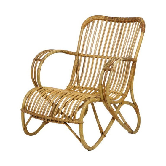 Image 1 of Poltrona vintage in rattan Rohé Noordwolde