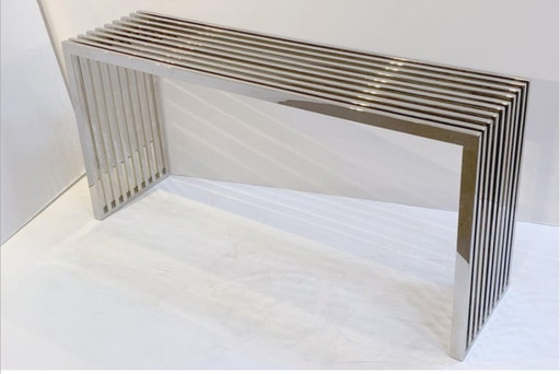Console de luxe Eichholtz - table design en acier inoxydable - Stylish & Timeless