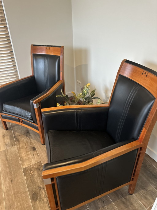 Schuitema Chairs – fauteuils, Wood, Leather (photo 2 of 5)