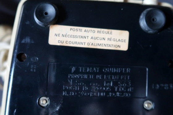 Image 1 of Telefono fisso vintage beige con pulsanti - Eleganza retrò dalla Francia - 2C02