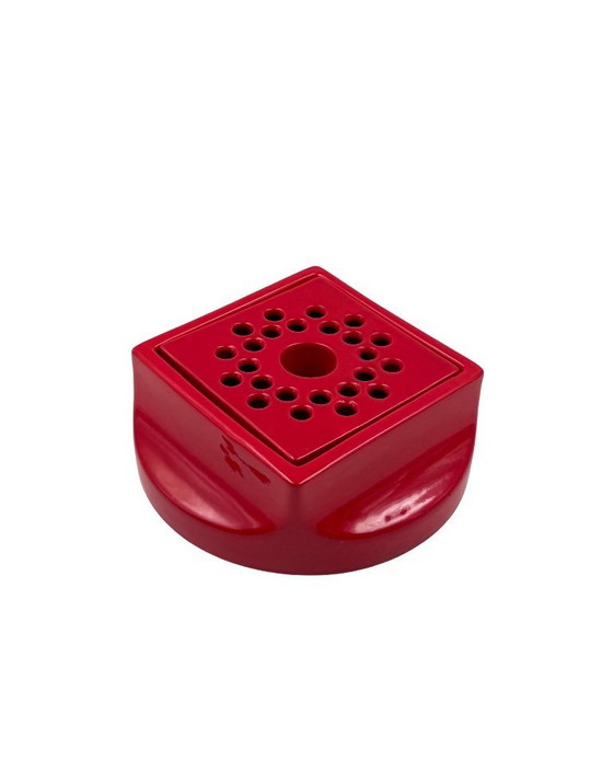 Image 1 of Space age red ceramic ashtray, Studio Opi, Gabbianelli Italy ca. 1970