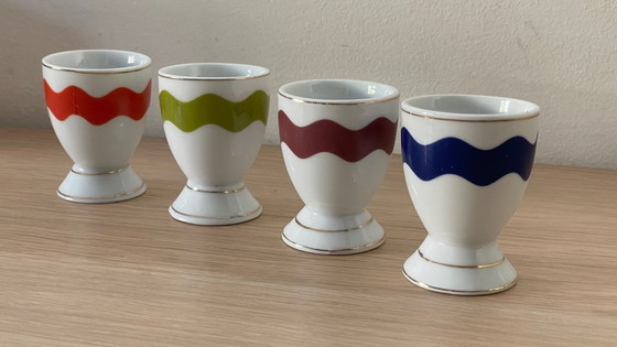 Image 1 of 4 vintage porseleinen eierdopjes