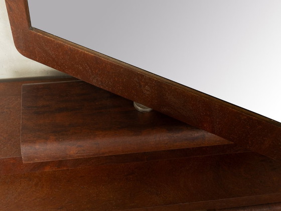 Specchio Art Déco circa 1920, Legno, Marrone, Art Deco (foto 6 di 7)