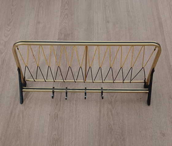 Distinctive 1950s string coat rack – Metal, Plastic (photo 10 of 10)