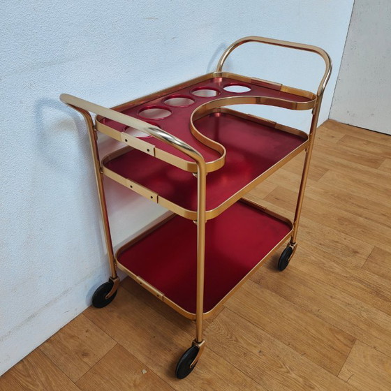 Image 1 of Vintage Barcart trolley drinks cart serving trolley Kaymet 