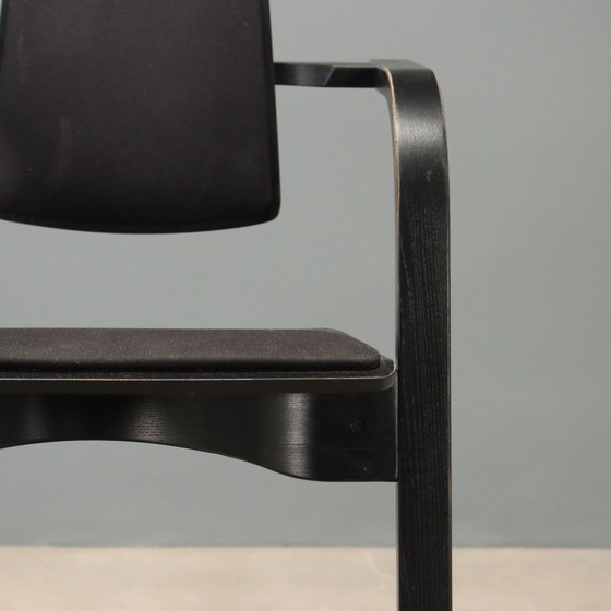 SET OF TWO Varier Actulum black design chairs – Dining chairs, Wood, Cotton (photo 6 of 9)