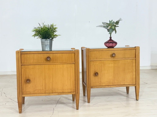 2 très belles tables de chevet/tables de nuit/tables d'appoint vintage, style moderne du milieu du siècle