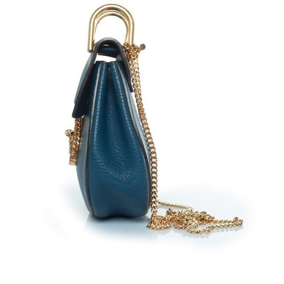 Image 1 of Chloe, blaue Leder-Drew-Tasche