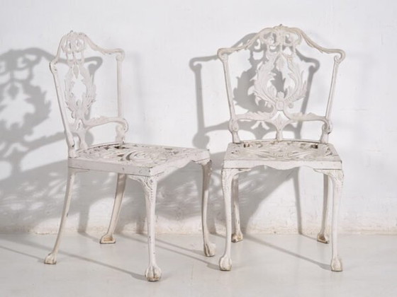 Table et chaises de jardin vintage blanches (c.1950). Ensemble de 5 pièces – Ensembles de jardin, Aluminium (photo 29 of 40)