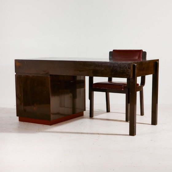 Image 1 of MK10478 Escritorio y sillón Art Déco, Juego de 2