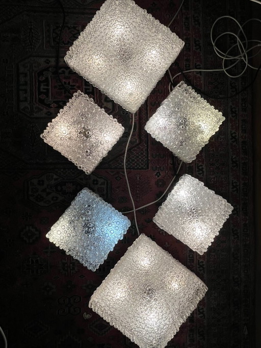 6 Decken-/Wandlampen aus der Mitte des Jahrhunderts