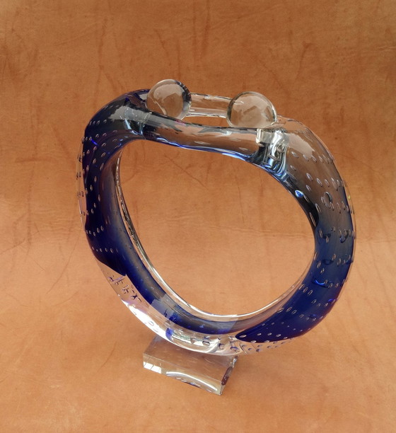 Image 1 of Glaskunst, studioglas, sculptuur "Koppel" Murano 1980