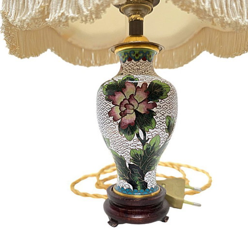 2 vintage cloisonné table lamps