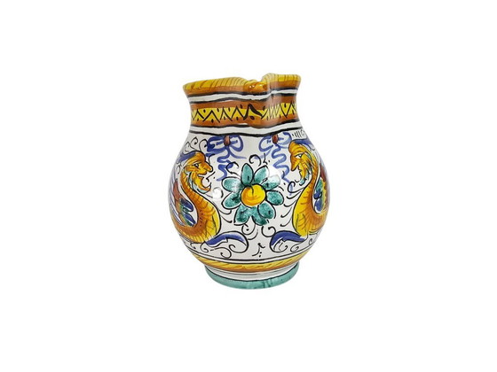 Image 1 of Deruta - Majolica - hand-painted - spouted jug - Italy - 60s