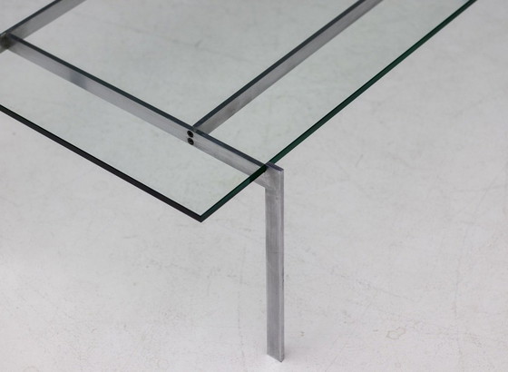 Image 1 of ARCHITECTURAL RECTANGULAR COFFEE TABLE IN STEEL AND GLASS