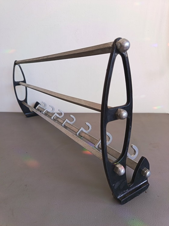 Appendiabiti e porta cappelli da parete in stile Bauhaus di metà secolo – Art Deco, Aluminium (photo 13 of 24)