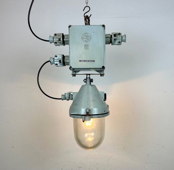 Image 1 of Grey Industrial Cast Aluminium Explosion Proof Lamp, 1970s