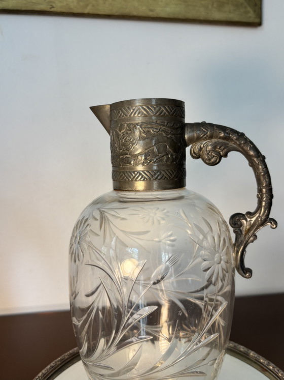 Baccarat Cruche Fin 19eme - Debutto 20eme – Bicchieri e caraffe, Crystal, Metal (photo 2 of 15)